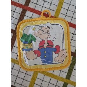 Vintage 1980 Popeye the Sailor Man Potholder King Features Syndicate Yellow